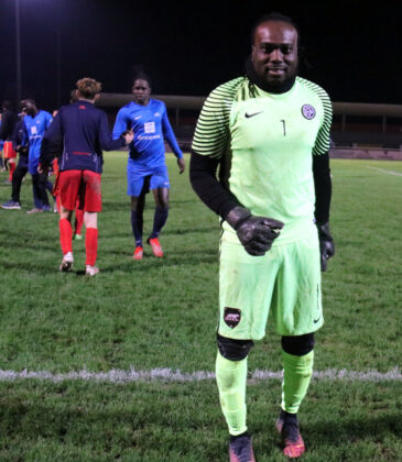 Wady Guillaume, le gardien de Confluences FC, a été impérial_Crédit photo Jpb