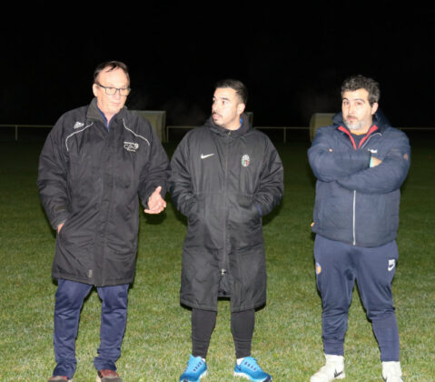 Bernard Ficorella, Secrétaire, presentant le nouveau coach Jeremy Petit_Crédit photo Jpb