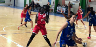 Jeunes MCBB : triomphes éclatants et défis à surmonter, un week-end mitigé Les filles U18 (en rouge) opposées aux joueuses de Caussade_Crédit photo MCBB