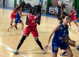 Jeunes MCBB : triomphes éclatants et défis à surmonter, un week-end mitigé Les filles U18 (en rouge) opposées aux joueuses de Caussade_Crédit photo MCBB