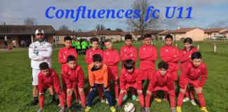 La jeunesse de Confluences FC enflamme le terrain de jeu La belle équipe des U11 déterminée lors du plateau à Montbeton hier matin_Crédit photo Jpb