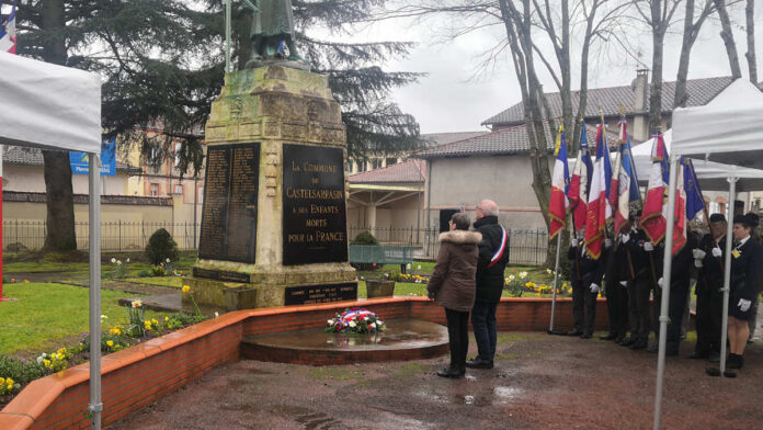 Le maire de Castelsarrasin aux côtés de Mme Lhuissier victime du terrorisme.