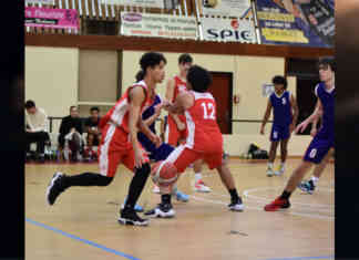 MCBB : Les U20 affrontent vaillamment les séniors de Saint-Nicolas L'équipe U20 G sur le parquet