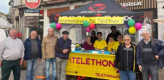 Les Gourmandises du Téléthon sur le marché de Moissac
