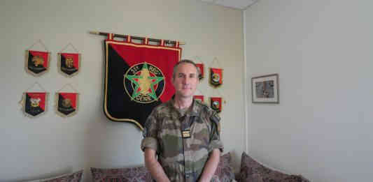 Le colonel Blaise Seguin chef de corps du 31eRG