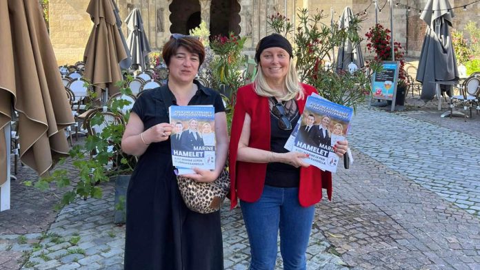 Marine Hamelet en campagne pour les élections législatives 2024