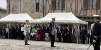 Montpezat-de-Quercy accueille la passation de commandement au GSBdD de Montauban : Francis Urvois passe le flambeau à Hyacinthe Ibert Le commissaire Francis Urvois passe le commandement du GSBdD au commissaire Hyacinthe Ibert_JDJ