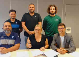 Moissac. L’Avenir Moissagais et le collège François Mitterrand : une alliance prometteuse pour l’avenir du Rugby. Signature de la convention entre l'Avenir Moissagais et le Collège François Mitterrand de Moissac_Avenir Moissagais