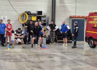 L’Avenir Moissagais : un entraînement inédit chez les pompiers Les joueurs de l'Avenir Moissagais s'entraine avec les pompiers