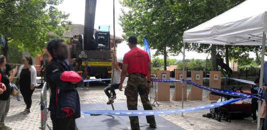 Découverte de montée à la corde à Castelsarrasin avec le 31e RG_JDJ