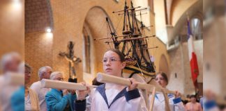 Processions, messe et mémoire : les marins célébrés à Moissac Pentecote moissac messe des marins_JDJ