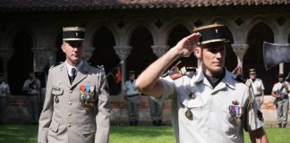 Moissac. La 973e CADO change de main au cœur du cloître passation commandement 973e compagnie moissac_JDJ