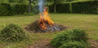 Tarn-et-Garonne : 750 € d’amende si vous brûlez vos déchets verts Feu de déchets verts dans un jardin en Tarn-et-Garonne, interdit pour prévenir les feux de végétation.