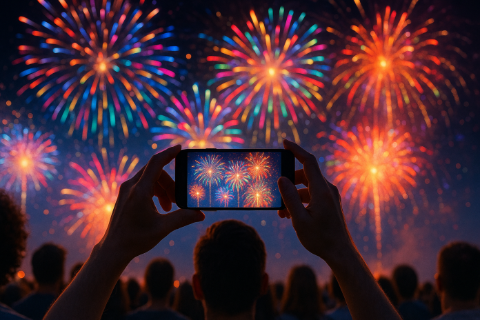 Feux d'artifice et écrans
