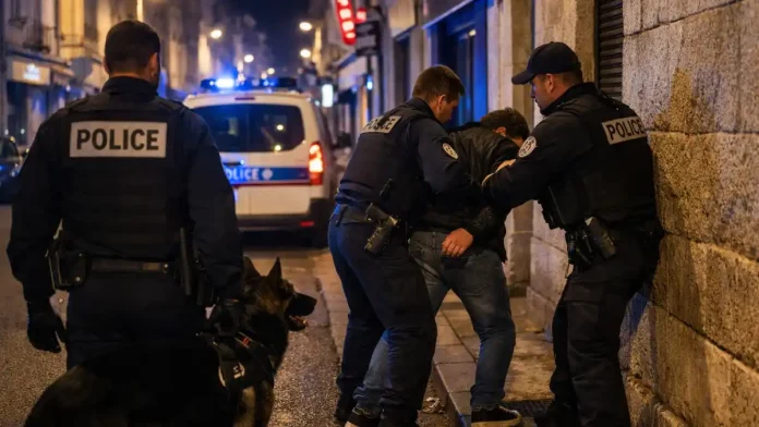 Intervention de police de nuit rue Jean-Jaurès à Montauban