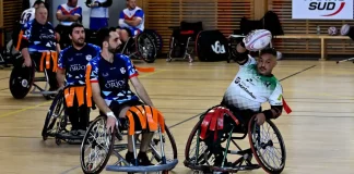 Rugby à XIII fauteuil – Les Pandas bousculés puis souverains face à Aingirak Euskadi (60-37) Match de rugby à XIII fauteuil entre Montauban Handisport et Aingirak Euskadi