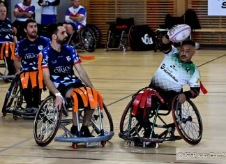 Rugby à XIII fauteuil – Les Pandas bousculés puis souverains face à Aingirak Euskadi (60-37) Match de rugby à XIII fauteuil entre Montauban Handisport et Aingirak Euskadi