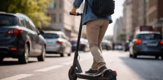 Trottinette électrique circulant en zone urbaine en Tarn-et-Garonne