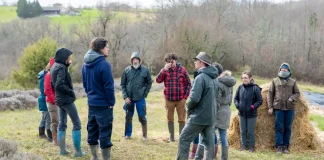 Dans le Pays de Lafrançaise, des agriculteurs misent sur l’accueil à la ferme pour diversifier leur activité Agriculteurs du Pays de Lafrançaise en formation à l’accueil à la ferme dans le Tarn-et-Garonne.