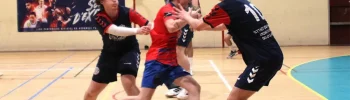Match de handball entre les -18 masculins de Montech et Condom lors de la victoire montechoise