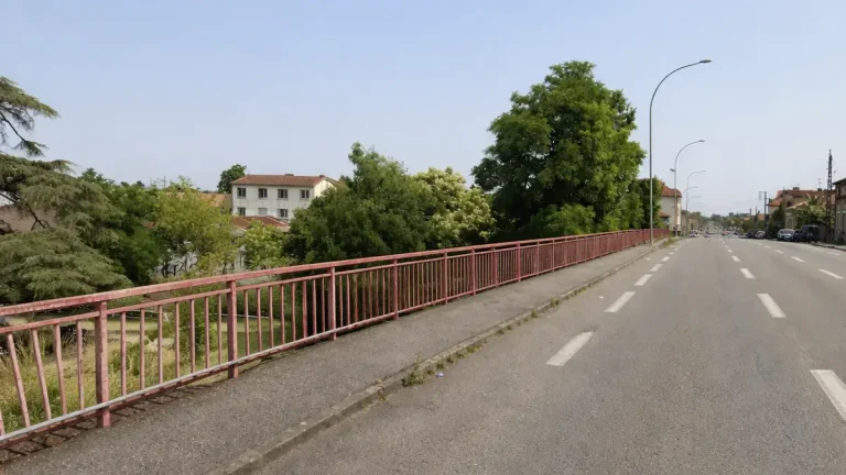 Policiers intervenant sur un pont près de la salle Eurythmie à Montauban