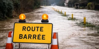 Tempête Nils : 6 000 foyers encore privés d’électricité, 50 routes coupées, la vigilance orange maintenue en Tarn-et-Garonne Route inondée et montée des eaux après la tempête Nils en Tarn-et-Garonne, février 2026