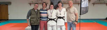 Les judokas Eva et Léo Barrau du club Moissac Judo champions d’Occitanie de kata sportif