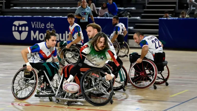 Ricardo Pereira de Montauban Handisport en match de rugby à XIII fauteuil face à Avignon lors du championnat de France