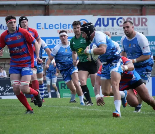 « Il y avait la place… » : Moissac battu dans les dernières minutes et voit les 32ᵉ s’envoler moissac hagetmau barrage rugby jo carabignac action match