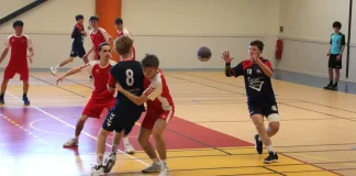 Montech s’impose après un coup tactique décisif face à Saint-Sulpice-Bessières (47-40) joueur montech attaque st sulpice bessieres handball moins 18 match