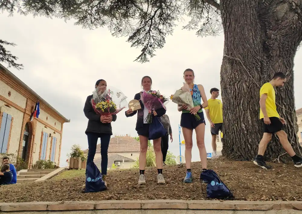 podium femme 15km trail de montesquieu Tarn et Garonne