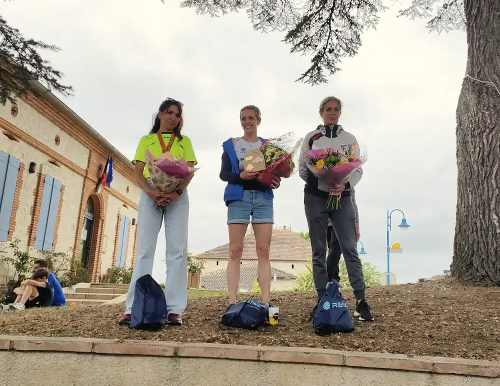 podium femme 8km trail de montesquieu
