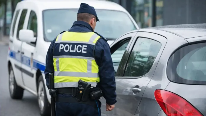 Contrôle routier à Montauban Un contrôle routier mené par la police à Montauban.