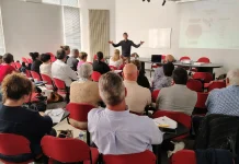 Golfech. 30 communes se préparent à faire face aux situations de crise Élus et agents territoriaux participant à une formation sur les Plans Communaux de Sauvegarde organisée par la CLI de Golfech