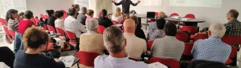 Élus et agents territoriaux participant à une formation sur les Plans Communaux de Sauvegarde organisée par la CLI de Golfech