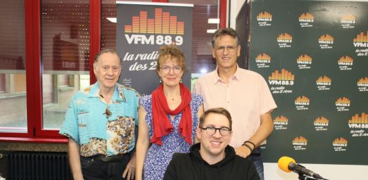 Bernadette et Samuel Noailles lors de leur passage dans les studios de VFM Radio.