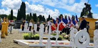 Montauban rend hommage à ses morts pour la France à l’occasion de la rénovation du carré militaire au cimetière urbain Le carré militaire rénové du cimetière de Montauban lors d'une cérémonie d'hommage aux morts pour la France.