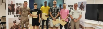 Signature d'engagement de quatre jeunes recrues au CIRFA de Montauban