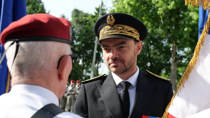 Sébastien Cauwel, nouveau préfet de Tarn-et-Garonne, lors de sa cérémonie d'installation au cours Foucault à Montauban le 1er juin 2026.