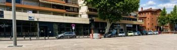 Vue de l'esplanade des Fontaines à Montauban, où débutent les travaux du projet Grand Jardin avec la réhabilitation du réseau d'assainissement.