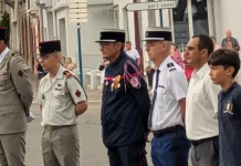 Loris et Alain Reinaldos lors de la cérémonie de la Libération de Moissac