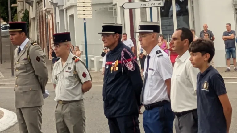 Loris et Alain Reinaldos lors de la cérémonie de la Libération de Moissac