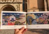 Il raconte le chemin de Compostelle en peinture : l’artiste chinois Lu Yongzhong en dédicace à Moissac Œuvre Wèn Lù de Lu Yongzhong représentant Moissac sur le chemin de Compostelle